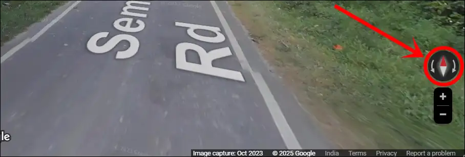 google maps compass north arrow