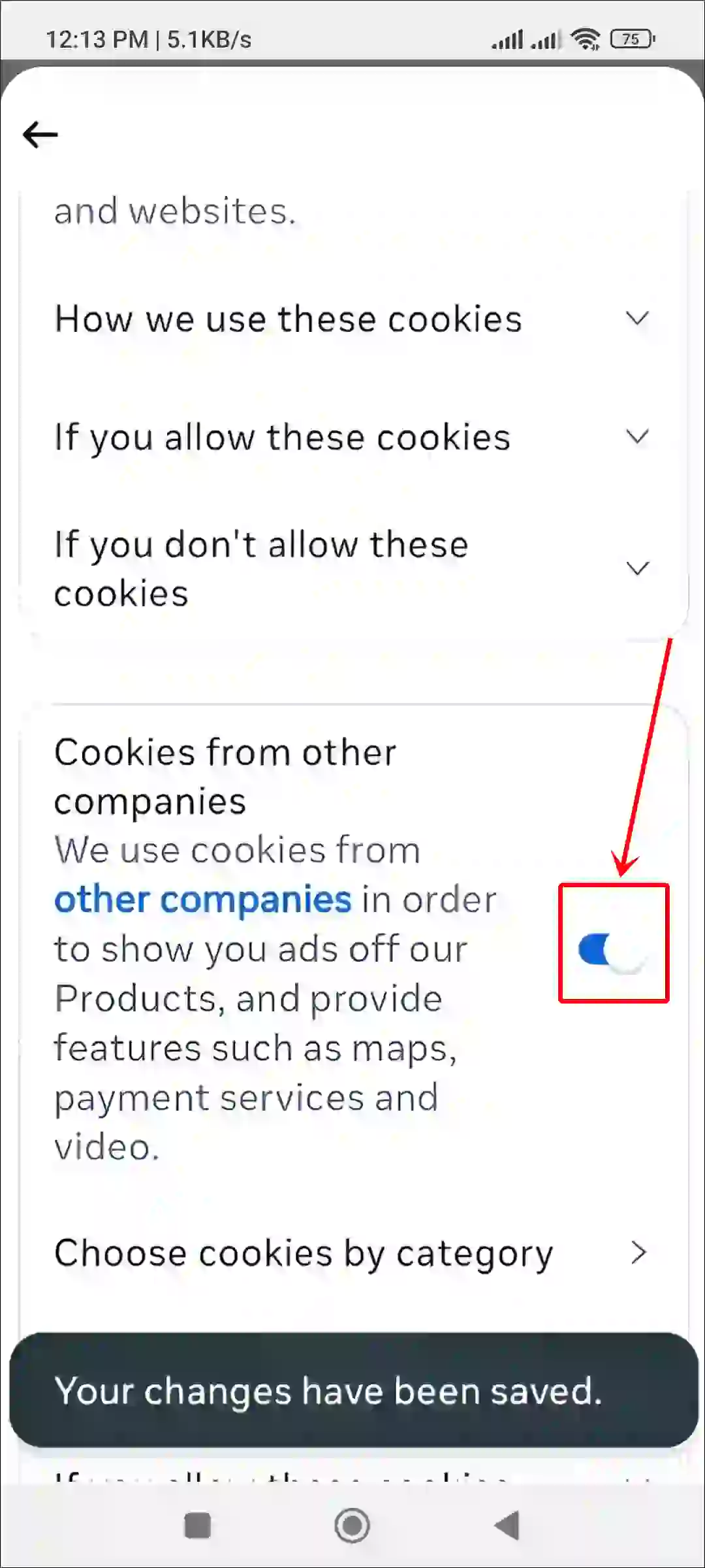 instagram cookies other companies