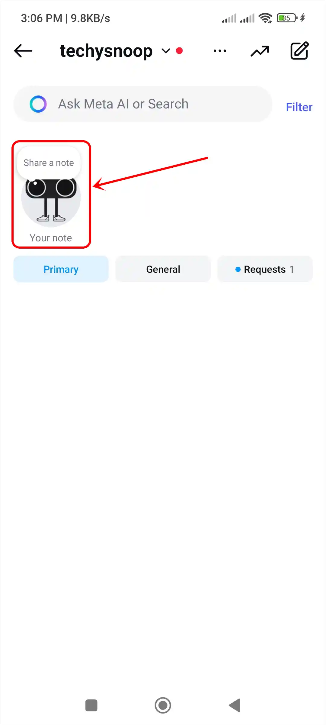 instagram your note