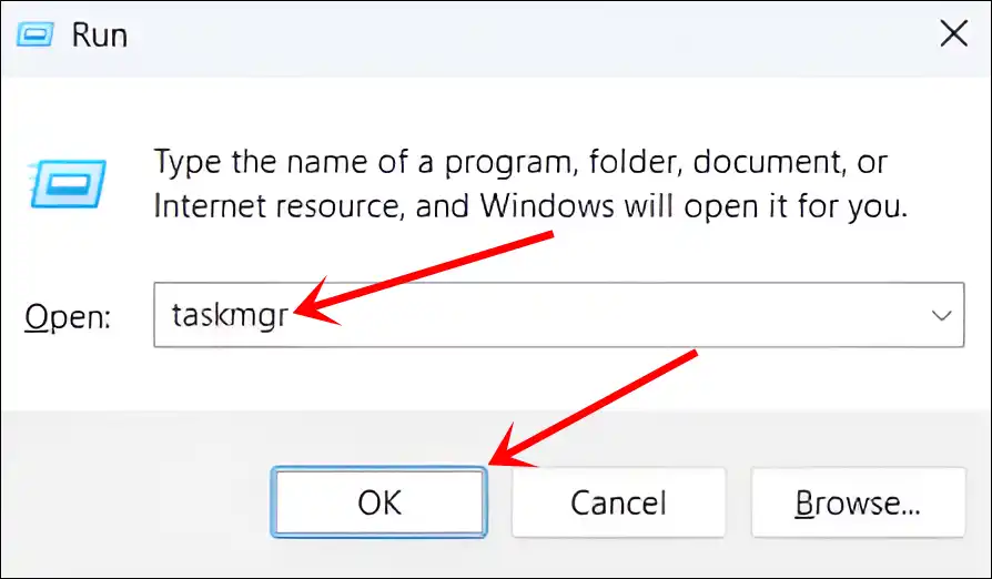 run dialog task manager