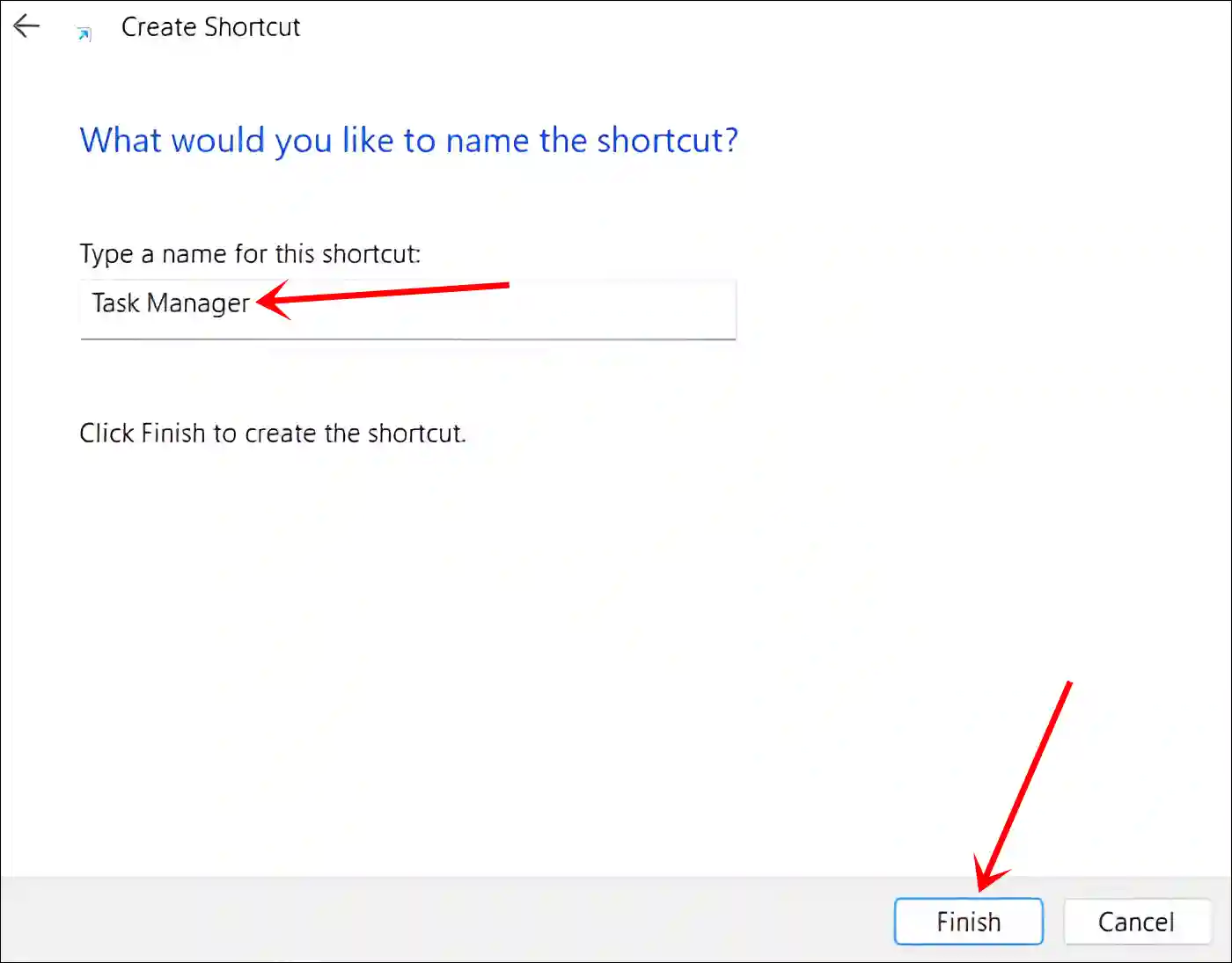 task manager shortcut desktop