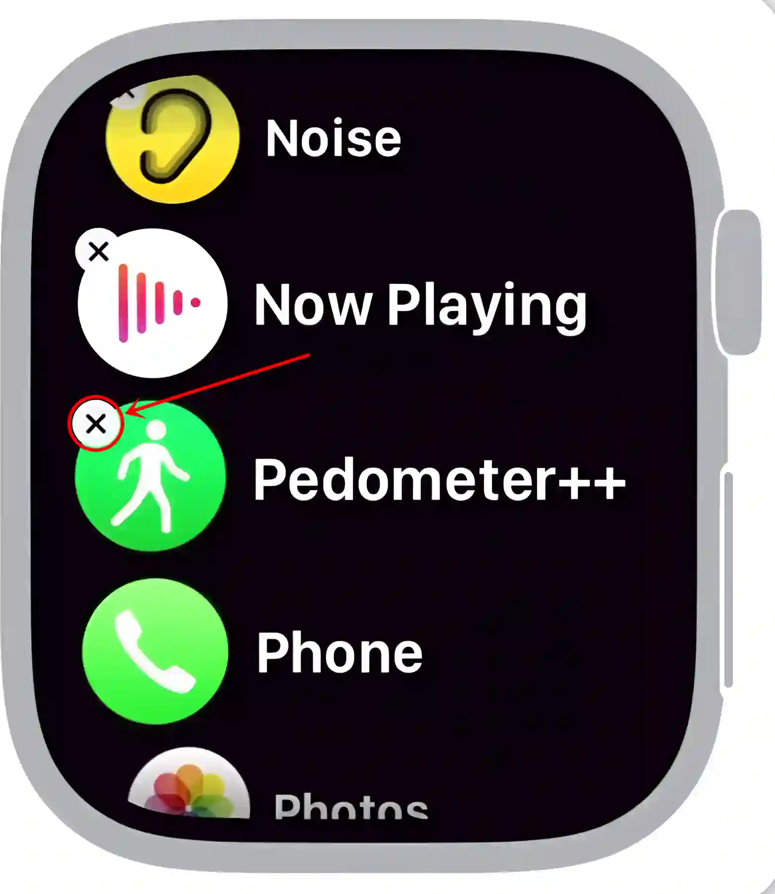 uninstall pedometer app apple watch