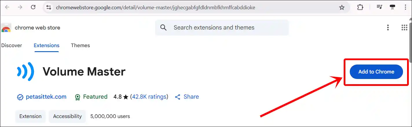 volume master chrome extension