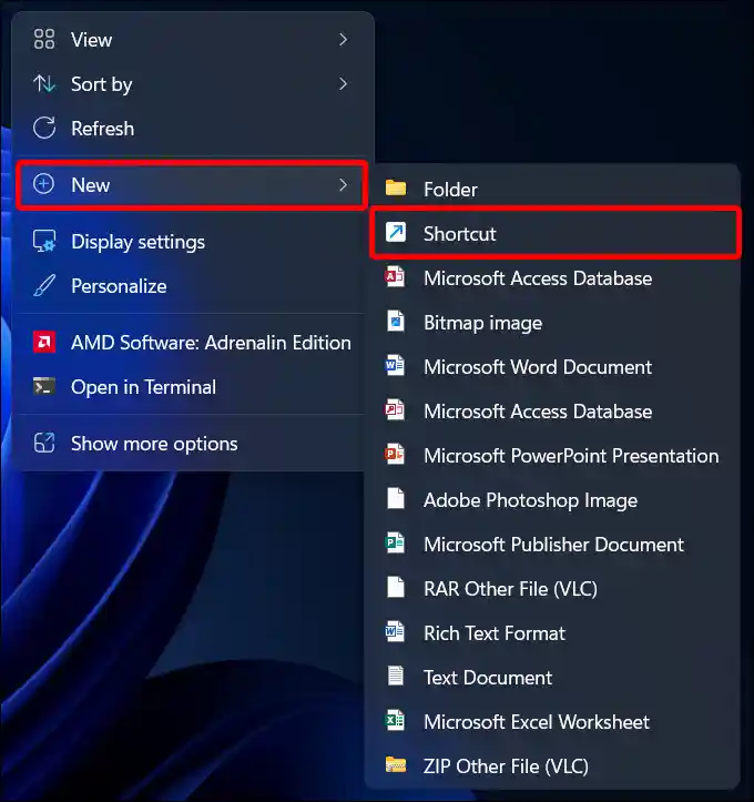 windows 11 new shortcut