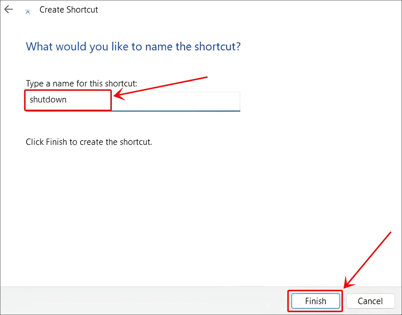 windows 11 shutdown shortcut