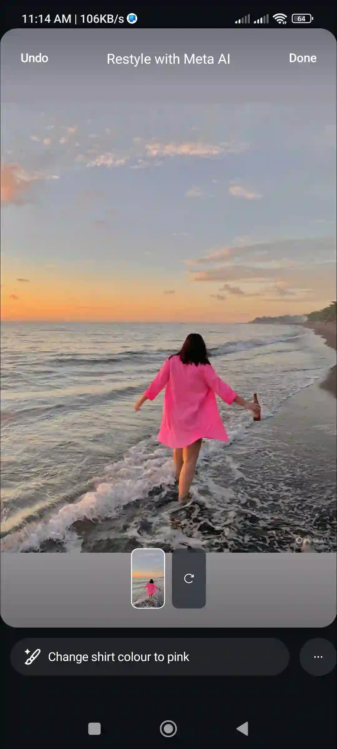 change cloth color in instagram story