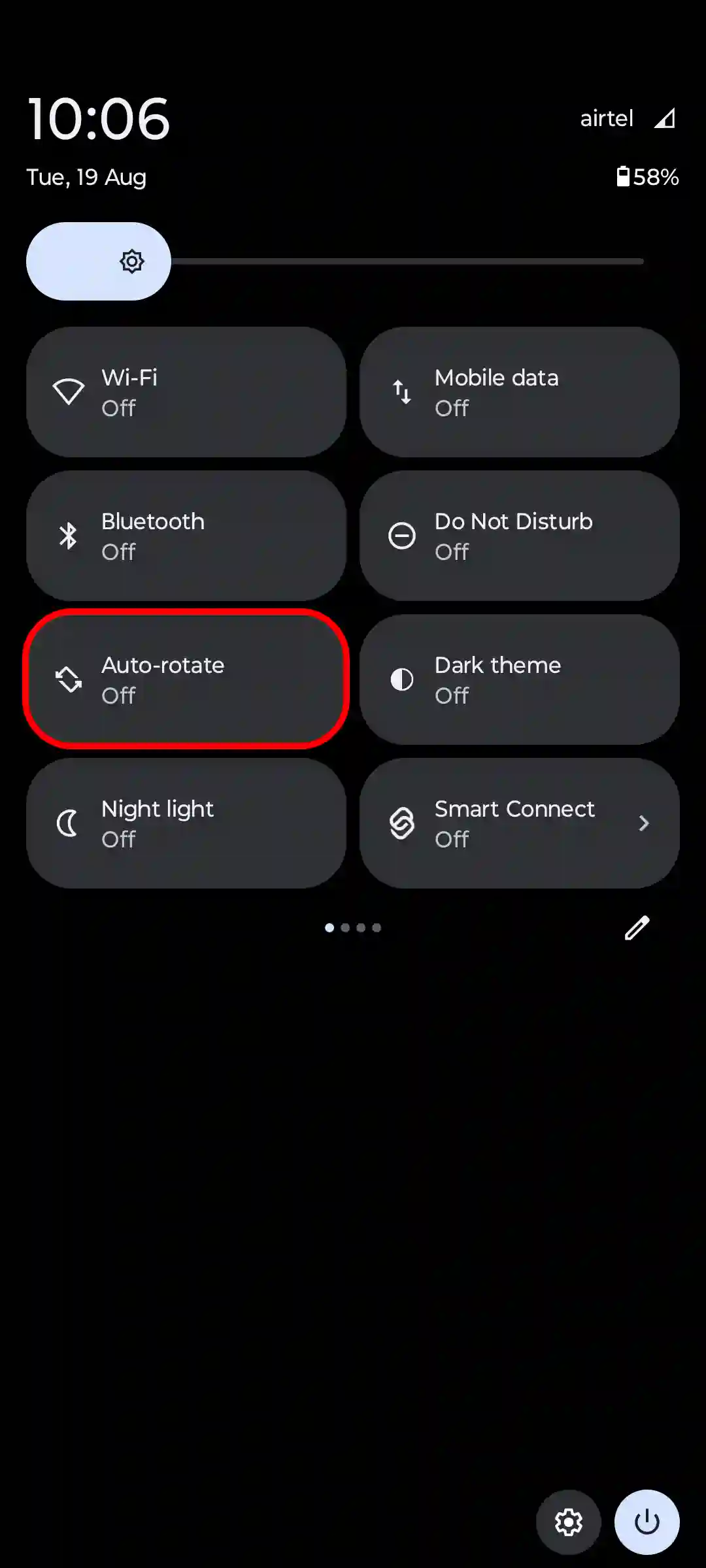 disable android auto rotate