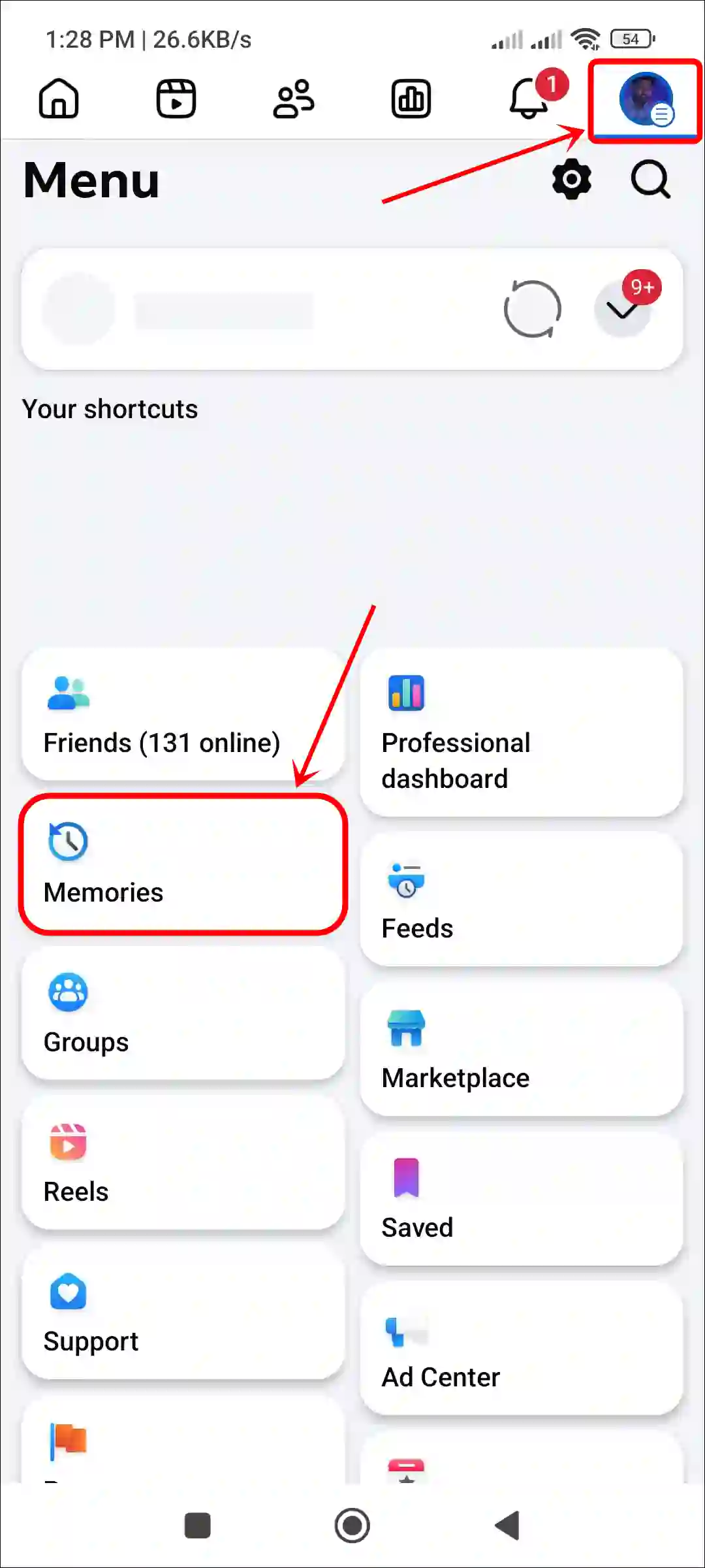 facebook app memories