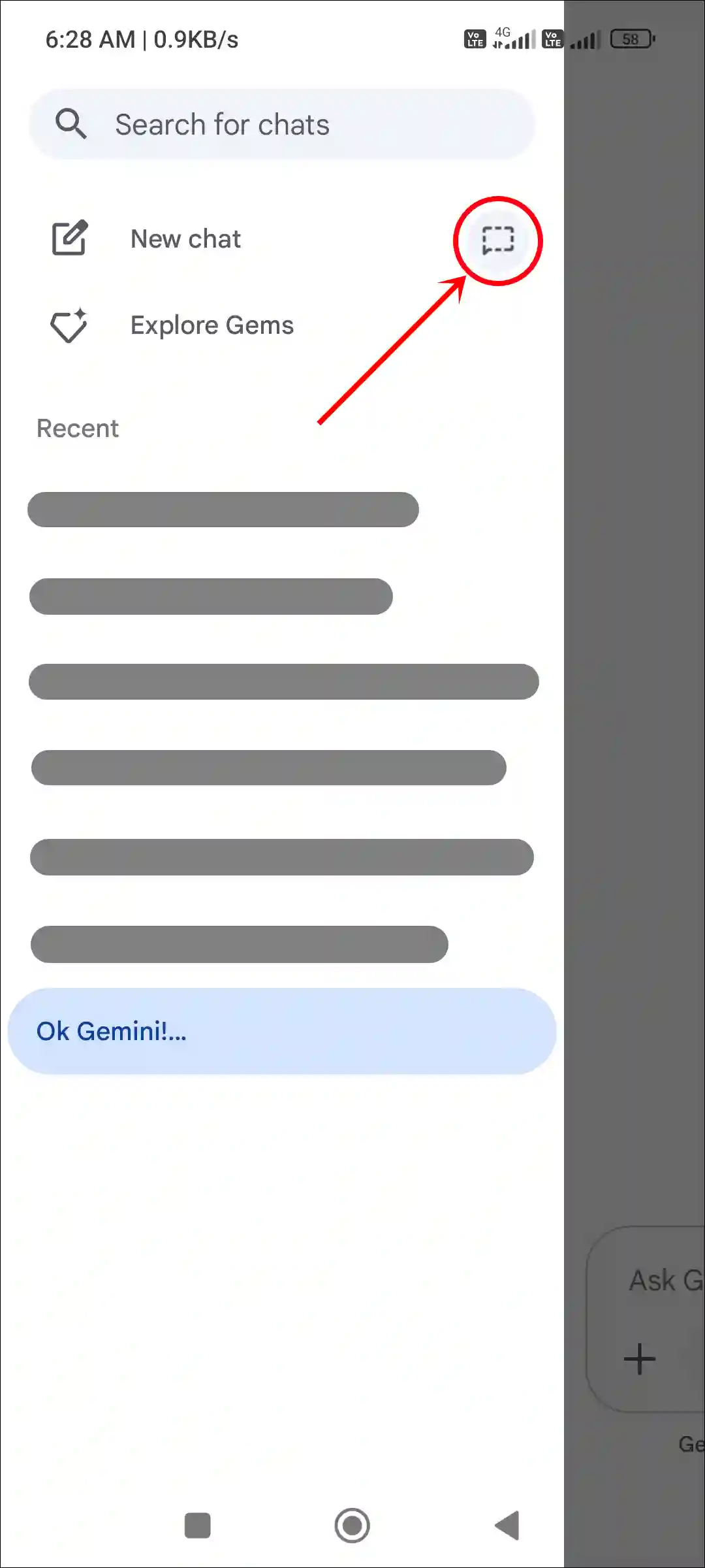 gemini app temporary chat