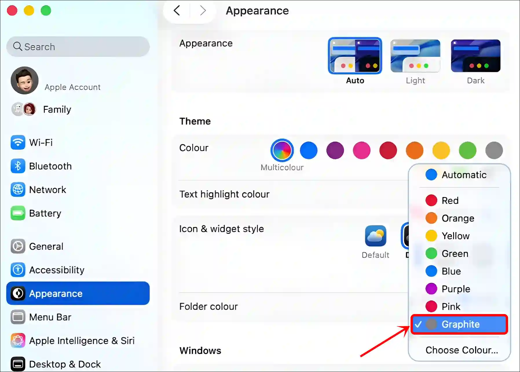 To change the color of all folders on macOS 26 at once
