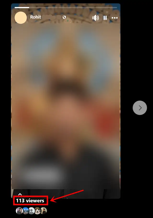 Check names of non-followers on your Facebook story