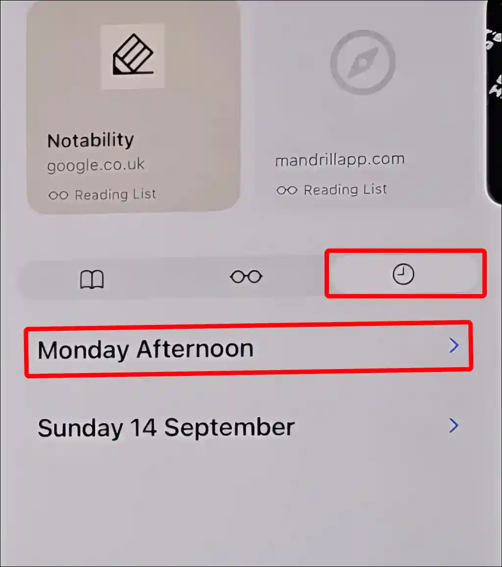 find Safari browser history ios 26