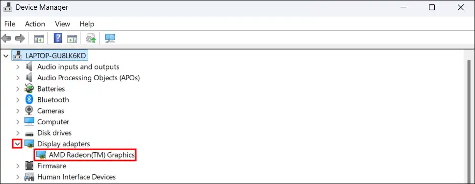 Find out what graphics card your computer has using device manager