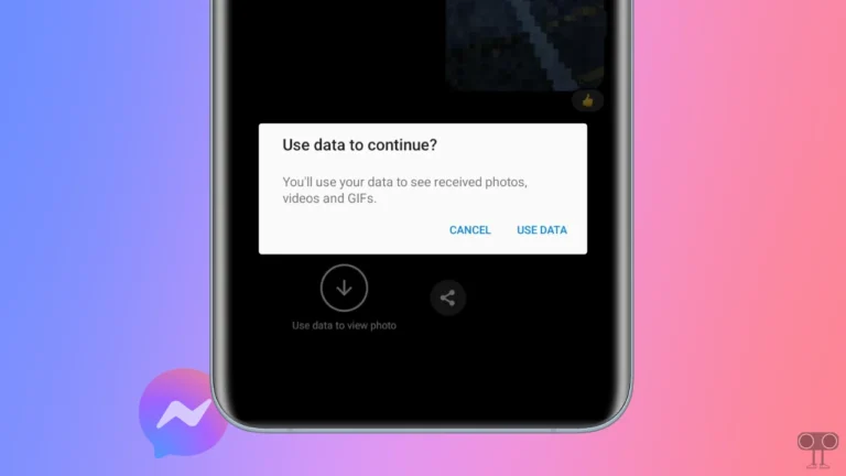 stop messenger from asking to use data, messenger keeps asking to use data