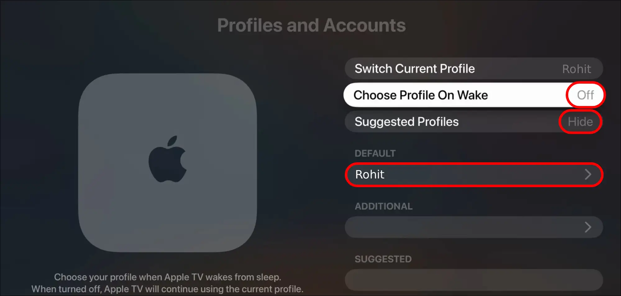 Turn off the profile picker screen on your Apple TV
