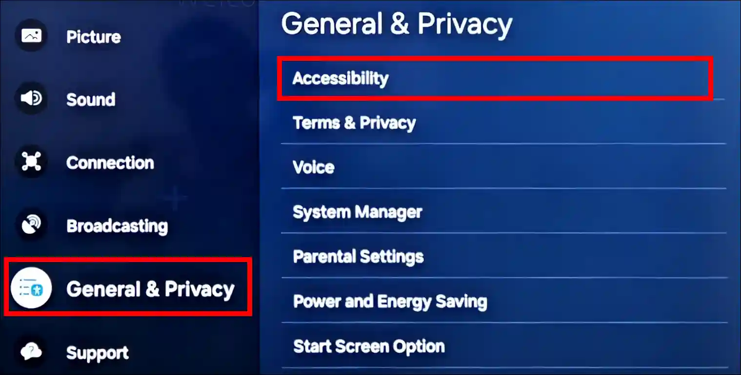 turn off voice guide samsung tv