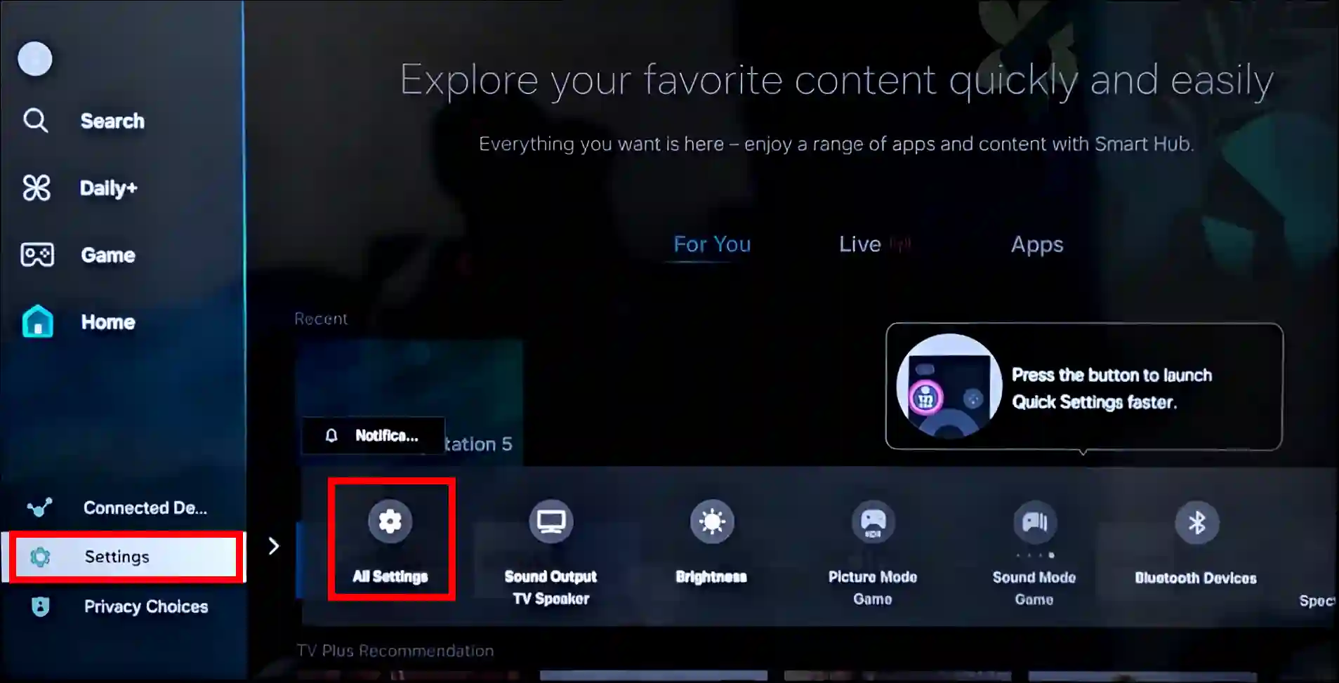 turn off voice guide samsung tv