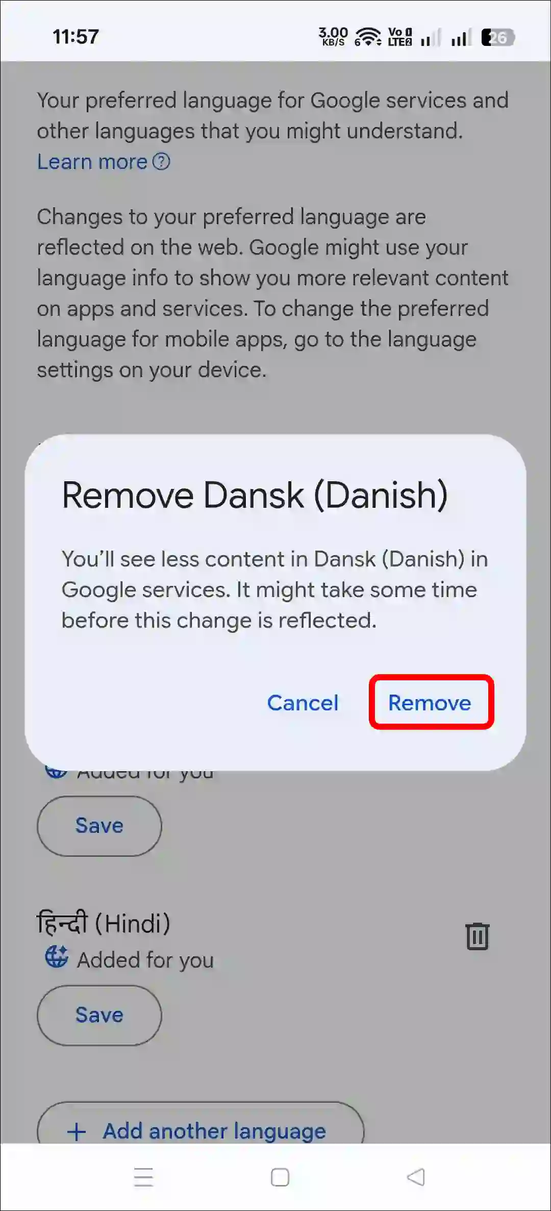 Change the Google Photos app language to English on Android and iPhone