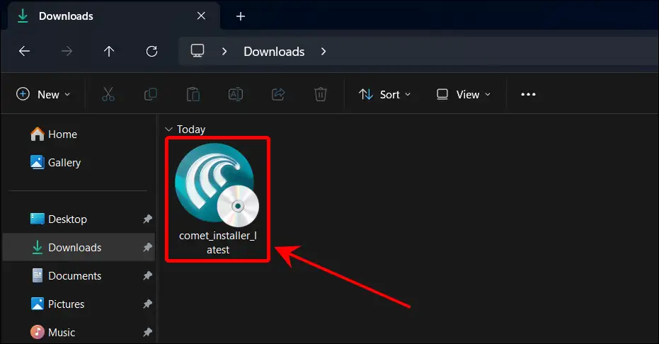 comet browser installer download