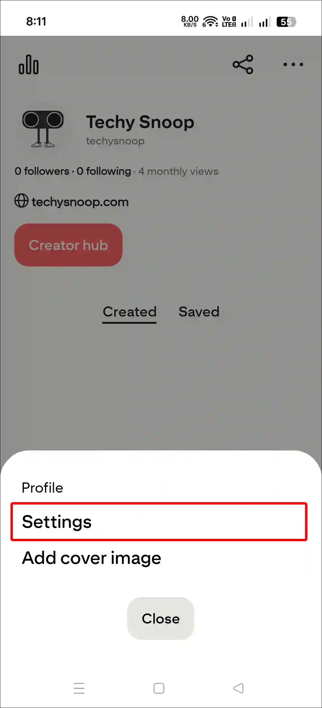 disable ai-generated images on pinterest mobile