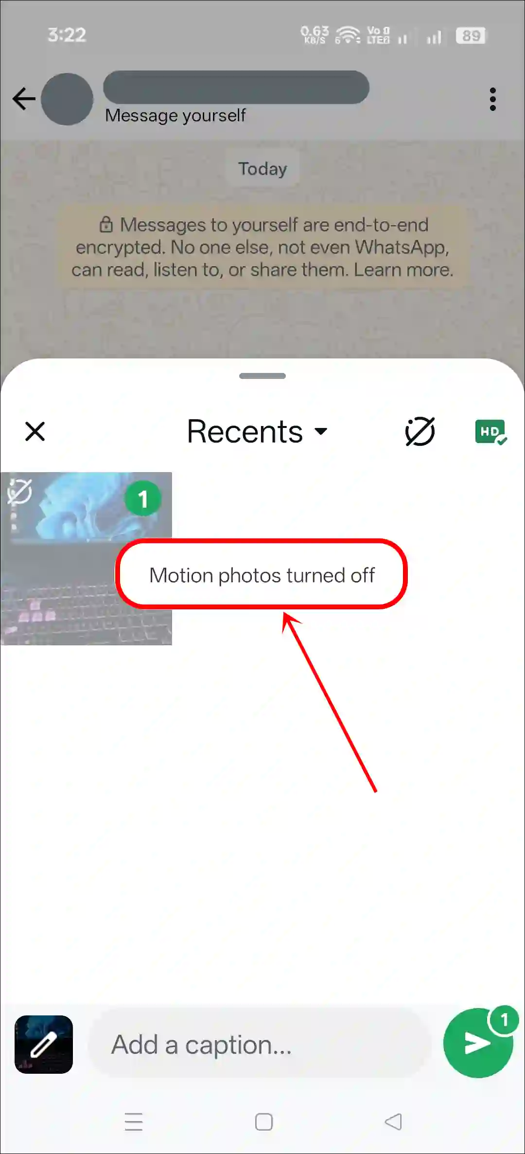 disable live photos on whatsapp