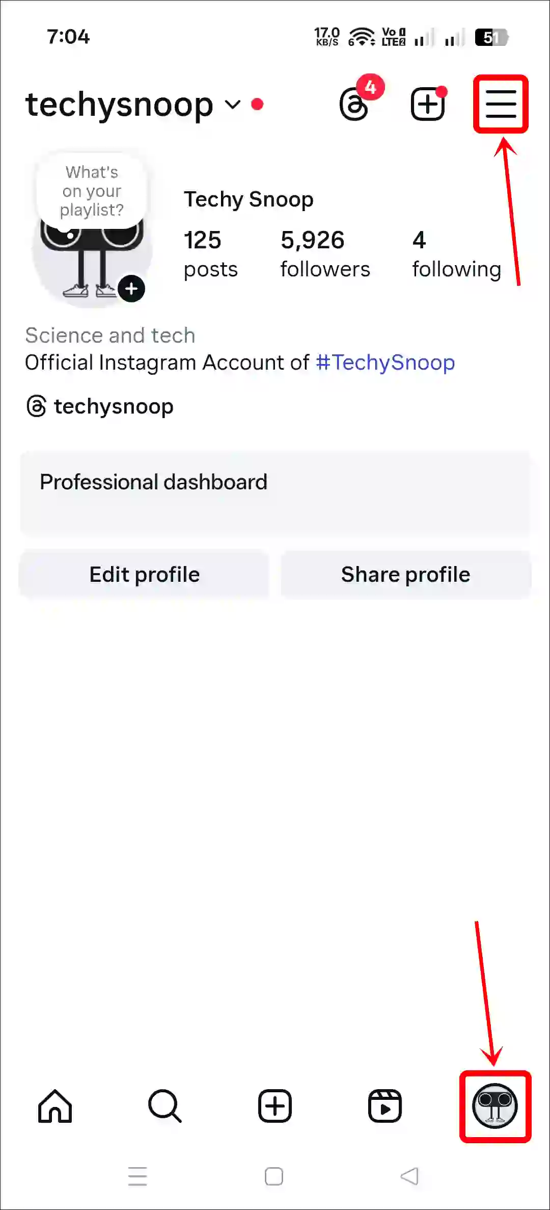 Find a reel you watched on Instagram but didn't like or save