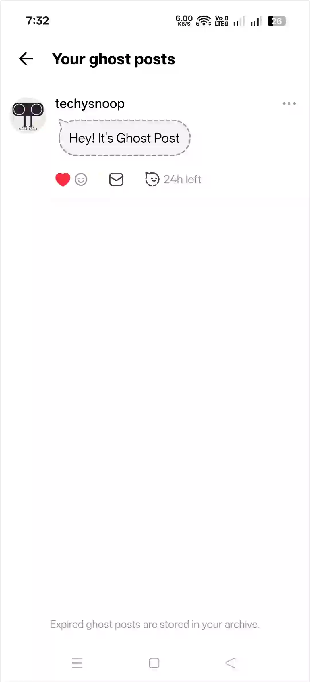 Find published ghost posts on your Threads profile