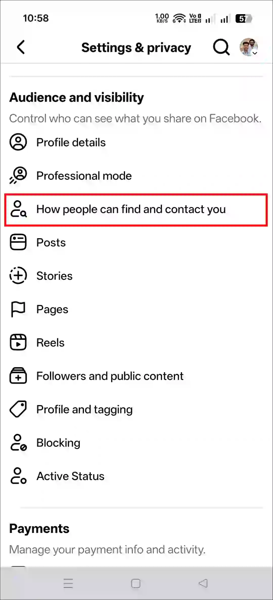 hide friends list on facebook profile on mobile