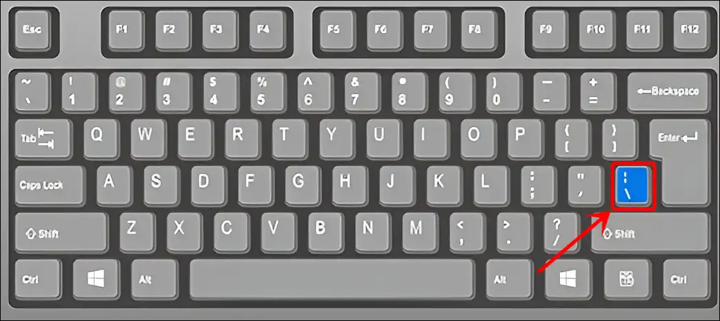 keyboard backslash key