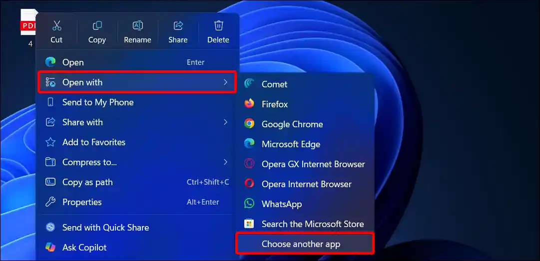 Make Edge the default browser to open PDF files