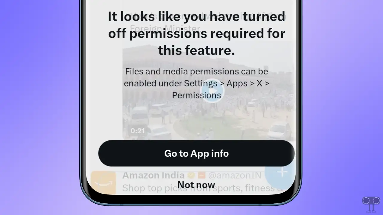 X (Formerly Twitter) Showing 'It Looks Like You Have Turned Off Permissions Required for This Feature'