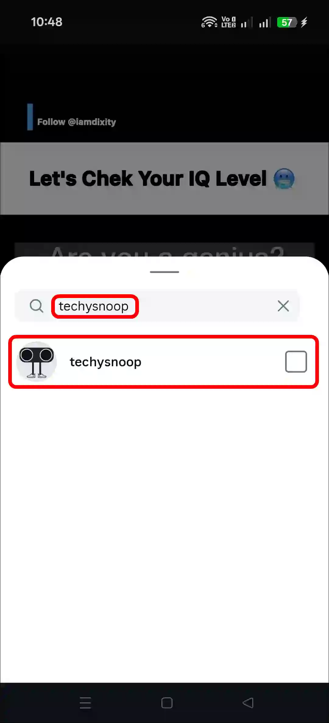 Send a reel to yourself on Instagram