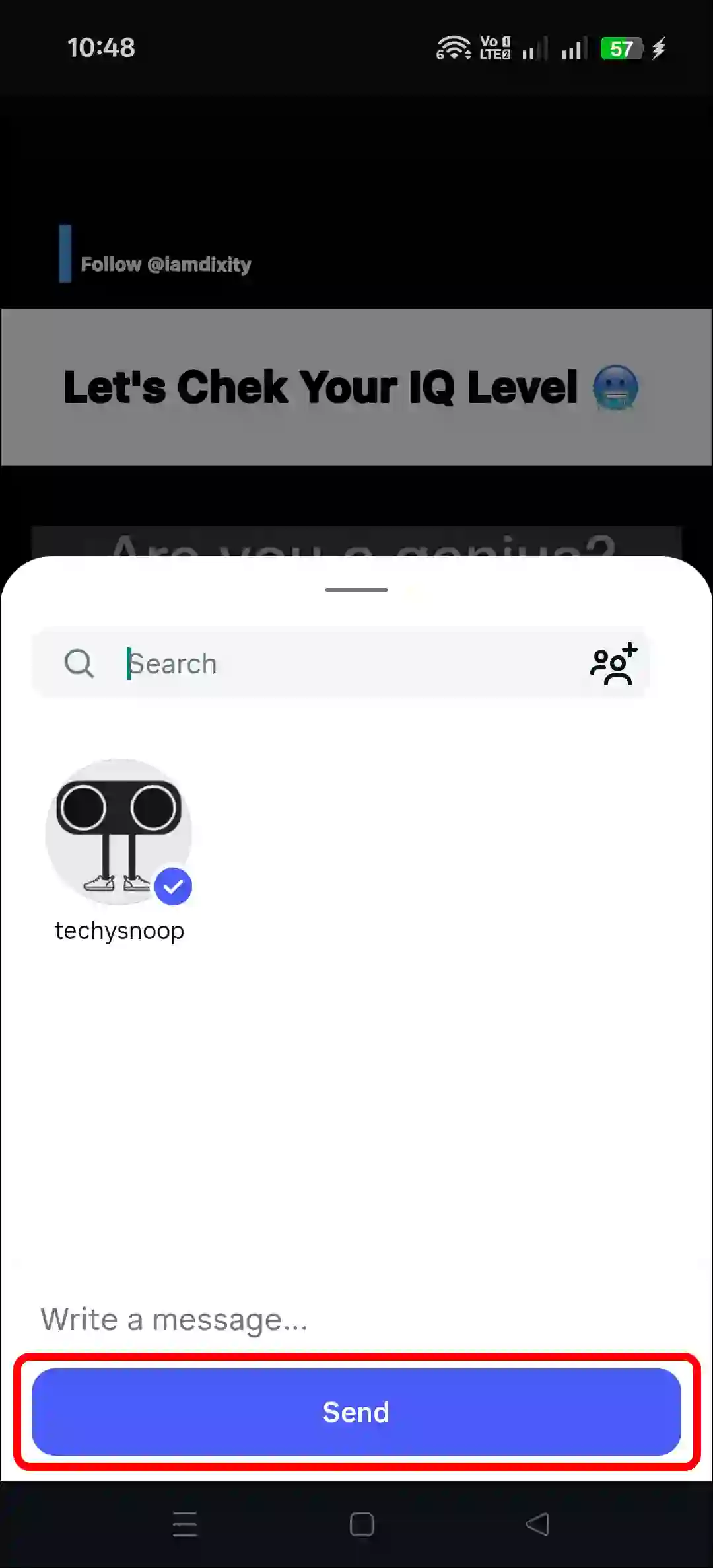 Send a reel to yourself on Instagram