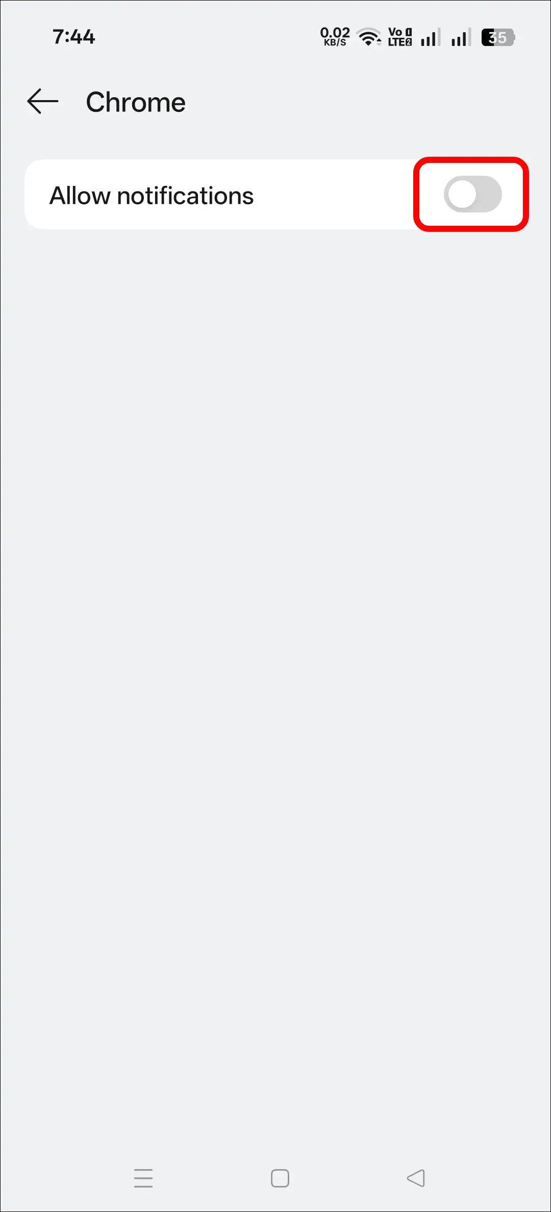 Stop unwanted notifications from Chrome on your phone