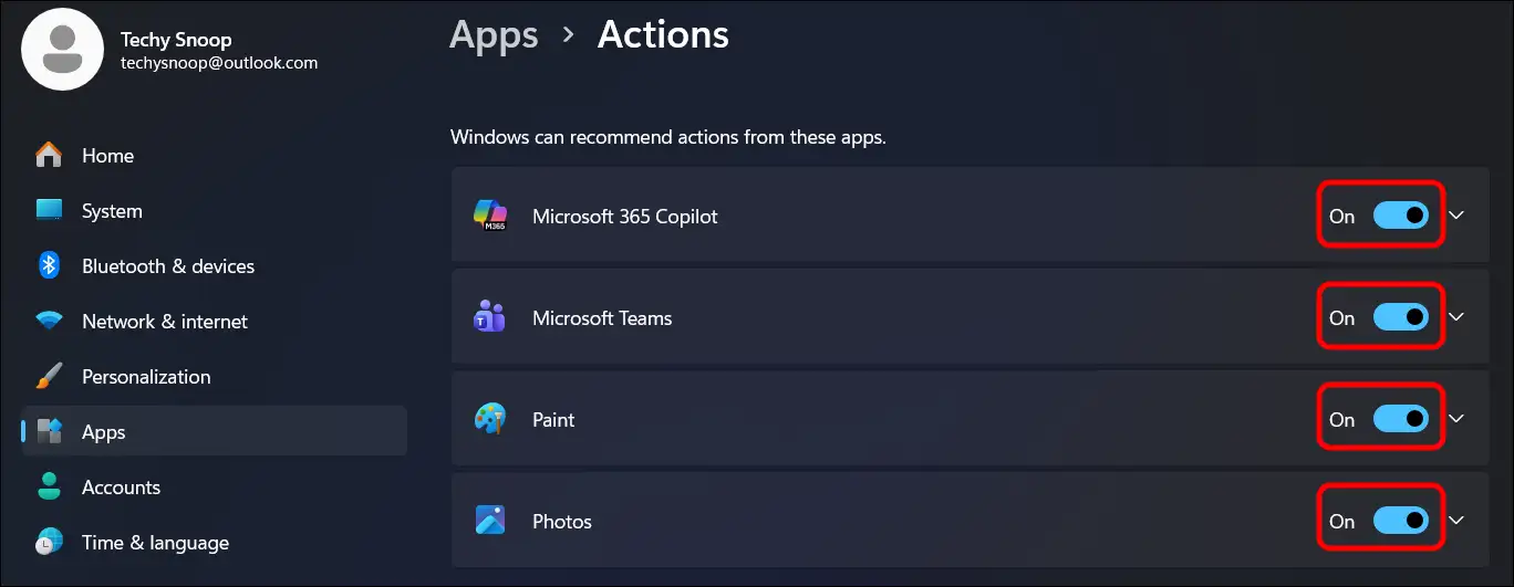 add ai actions context menu in windows 11