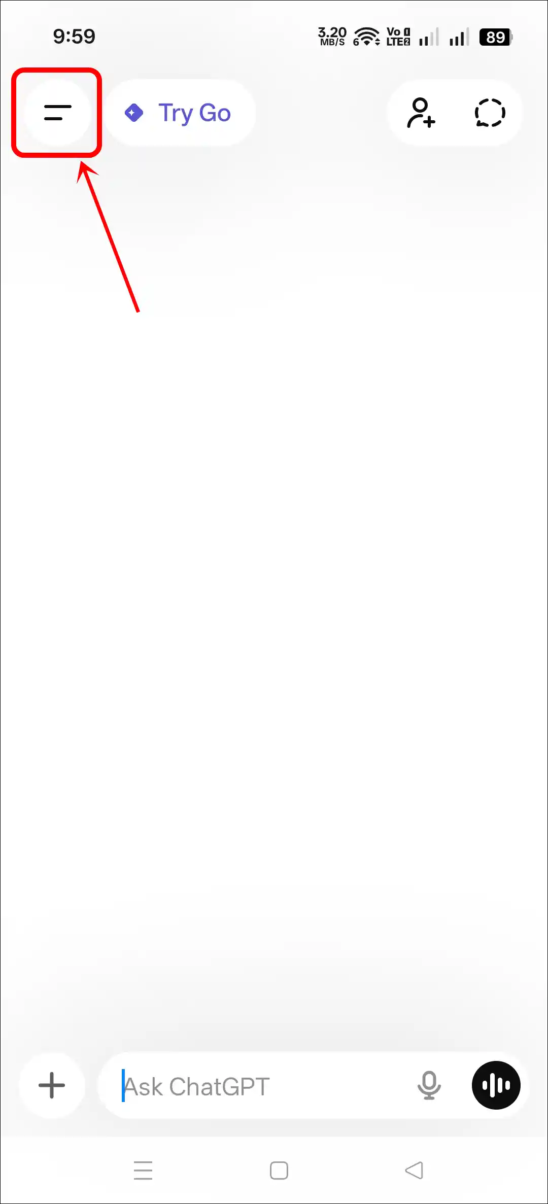 chatgpt app two lines