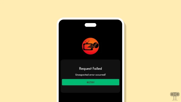 Cricfy TV App Not Working, Cricfy TV Request failed Problem unexpected error occurred Retry