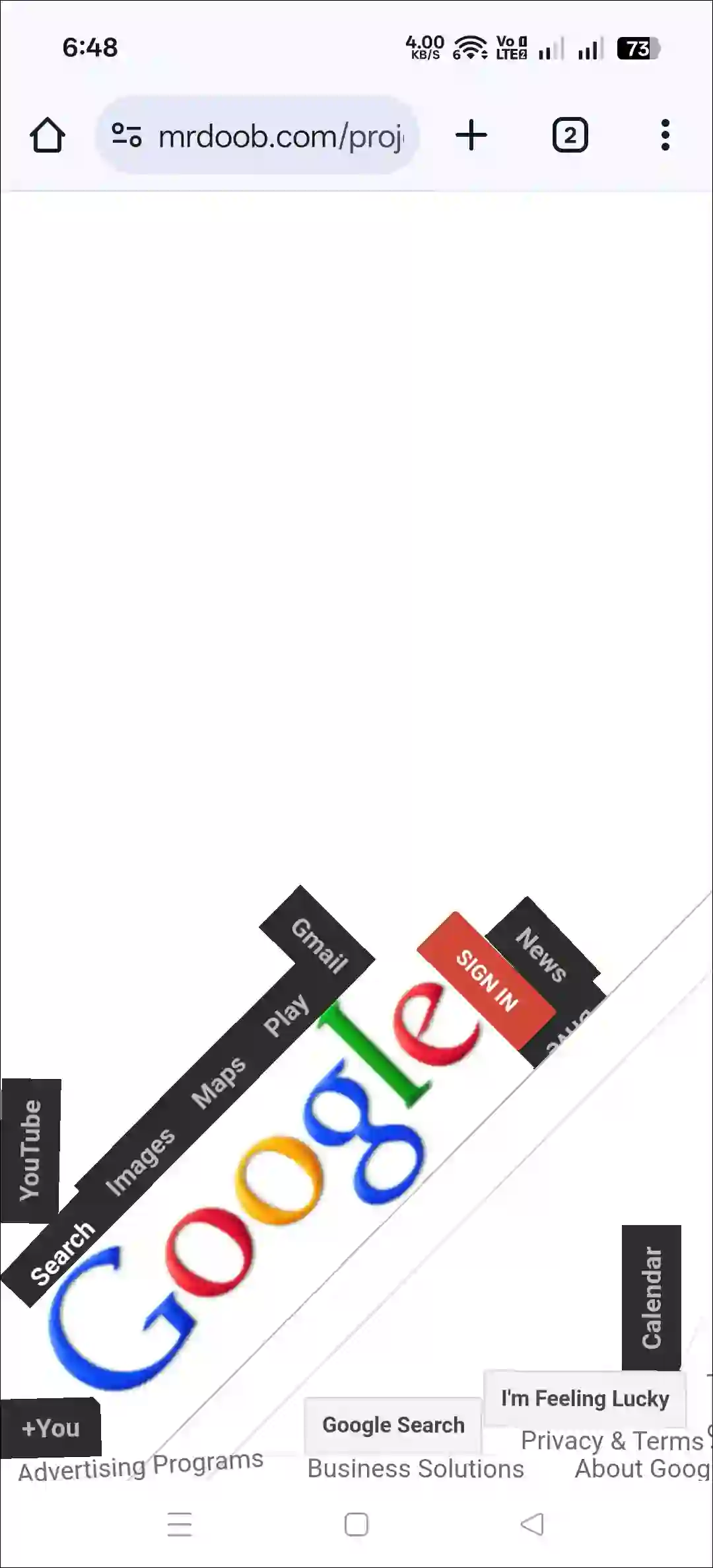 how to do google gravity trick in mobile