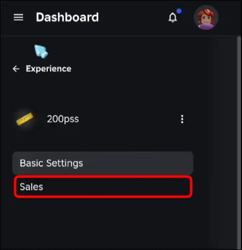 roblox mobile manage experiences pass sales