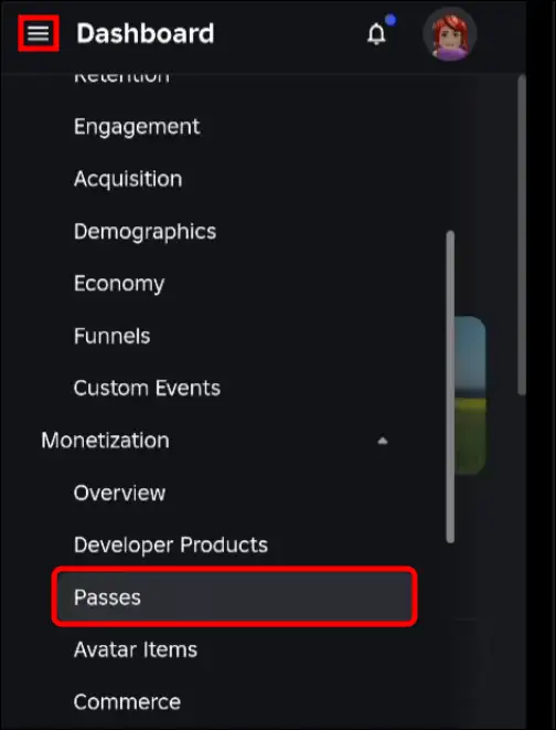 roblox mobile manage experiences passes