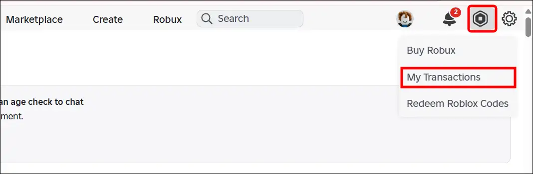 See your Roblox's pending robux on PC or Laptop