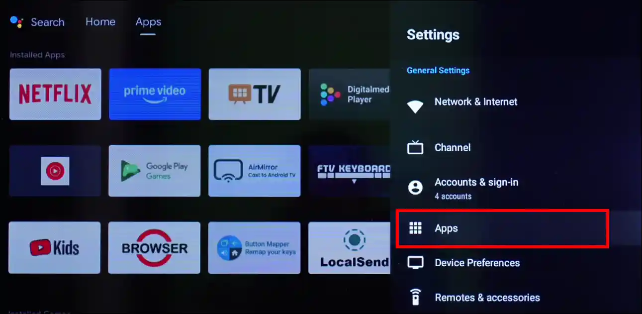 disable netflix notifications on google tv