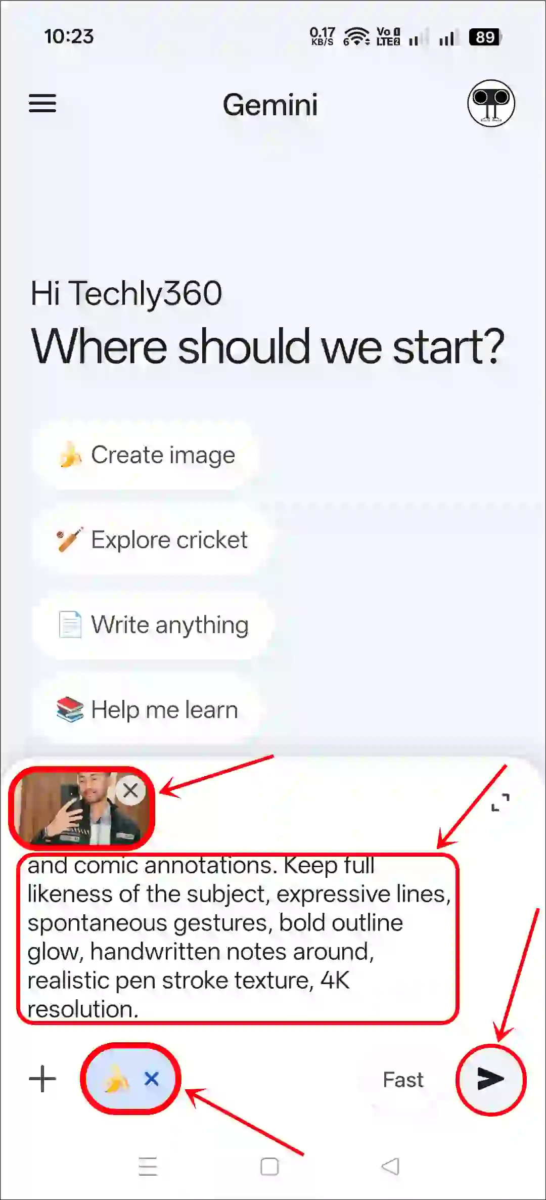 paper art gemini prompt