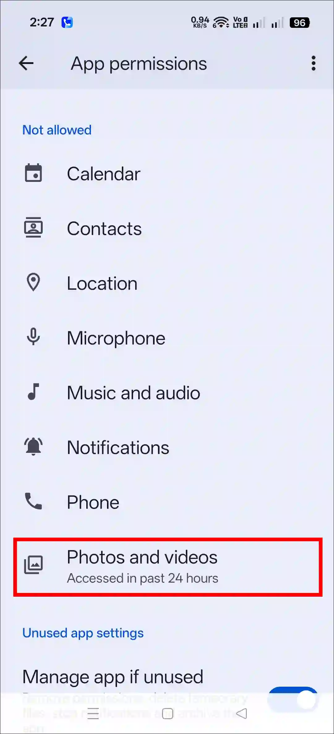 Allow Google Photos access to photos on Android
