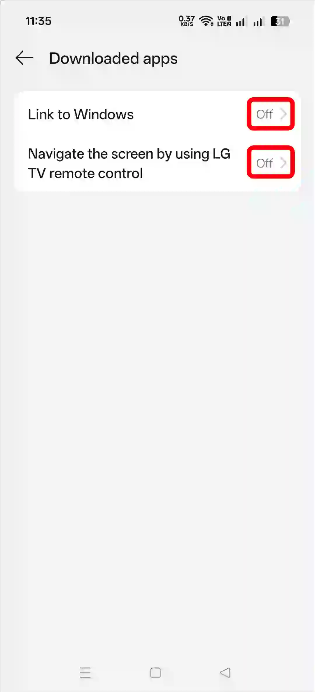 disable accessibility android