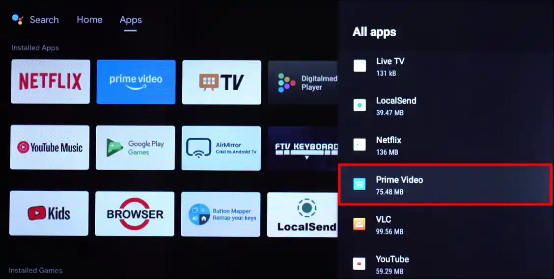 manage amazon prime notifications on google tv