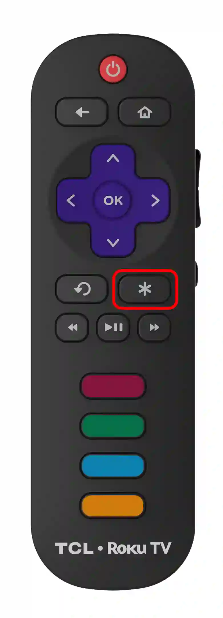 roku remote star key