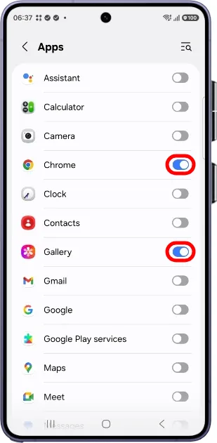 turn on privacy display only for certain apps