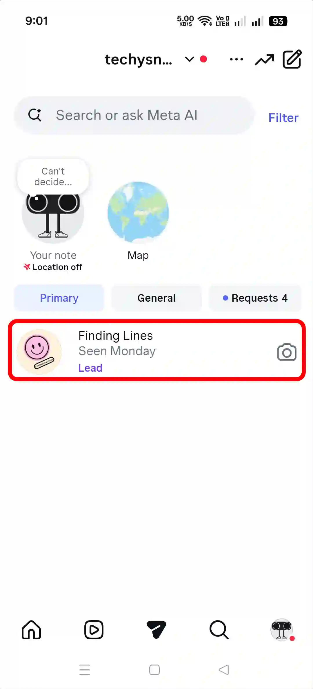 remove lead label from instagram chat