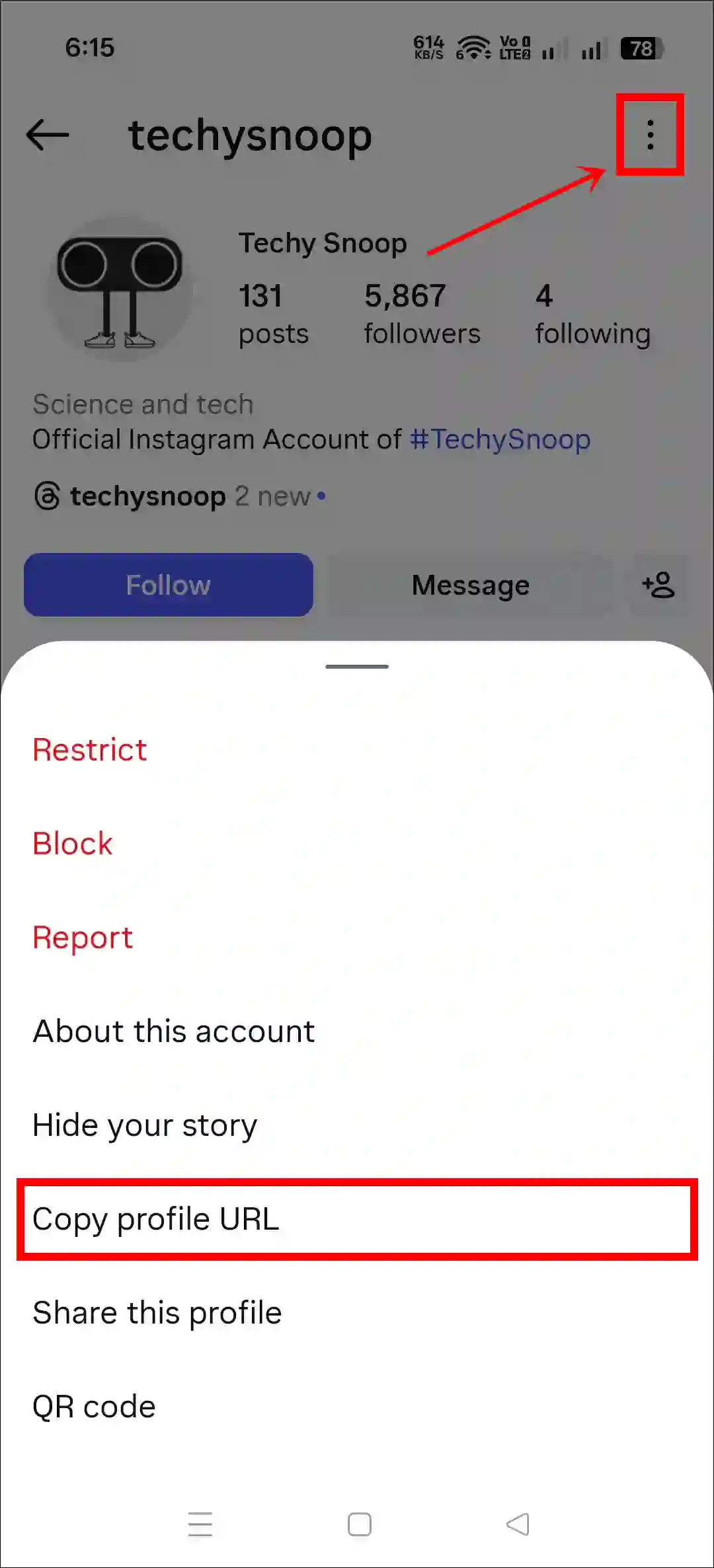 save instagram profile picture